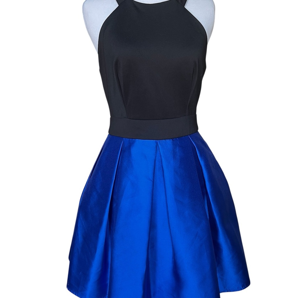 Teeze Me Black and Blue Mini Dress